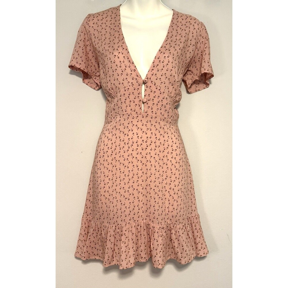 Auguste The Label Mini Babydoll Dress Size US 8 Med Anthropologie Pink Floral